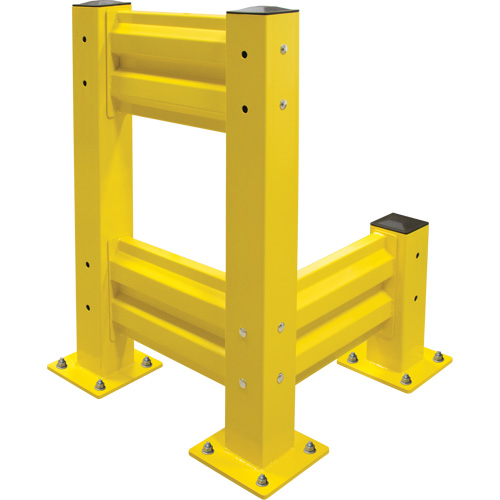 Barri&egrave;re de s&eacute;curit&eacute; de qualit&eacute; industrielle, Acier, 19" lo x 12" h, Jaune s&eacute;curit&eacute; OSHA Oxymax Inc
