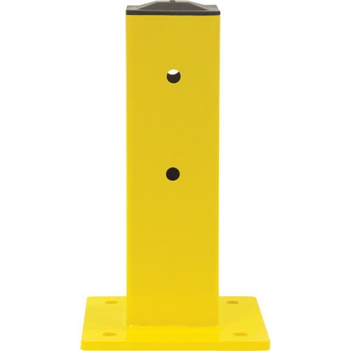 Single Guard Rail Post, Steel, 5" L x 17" H, Safety Yellow Oxymax Inc