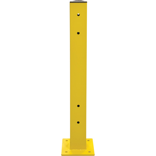 Double Guard Rail Post, Steel, 5" L x 44" H, Safety Yellow Oxymax Inc