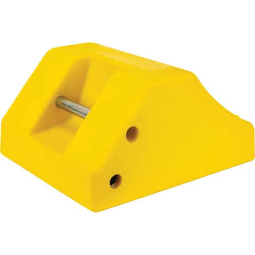 Heavy-Duty Wheel Chocks, Urethane, Yellow, 15-1/2" W x 17-7/10" D x 10" H Oxymax Inc