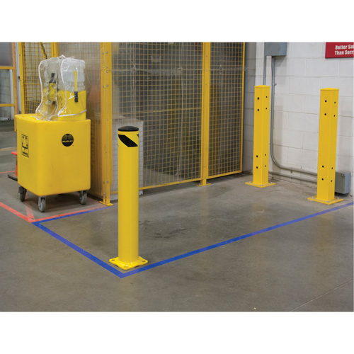 Safety Bollard, Steel, 36" H x 5-1/2" W, Yellow Oxymax Inc