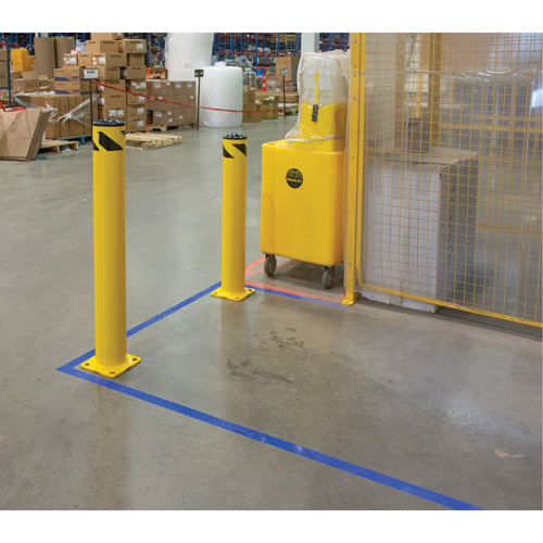 Safety Bollard, Steel, 42" H x 5-1/2" W, Yellow Oxymax Inc