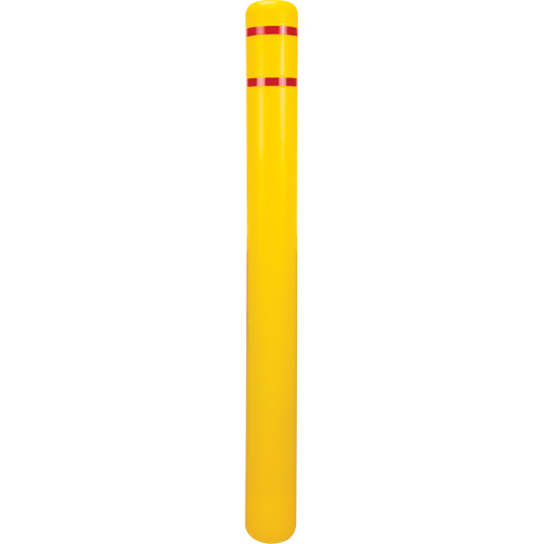 Polyethylene Bollard Cover, 4-1/2" Dia. x 52" L, Red/Yellow Oxymax Inc