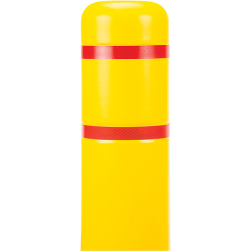 Polyethylene Bollard Cover, 4-1/2" Dia. x 52" L, Red/Yellow Oxymax Inc