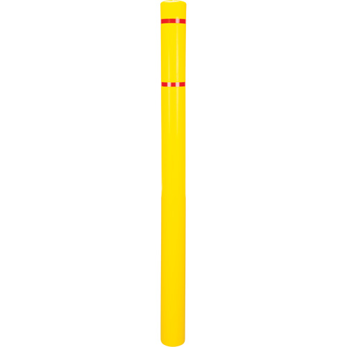 Capuchon en poly&eacute;thyl&egrave;ne pour borne de protection, 4-1/2" dia. x 64" l, Rouge/Jaune Oxymax Inc