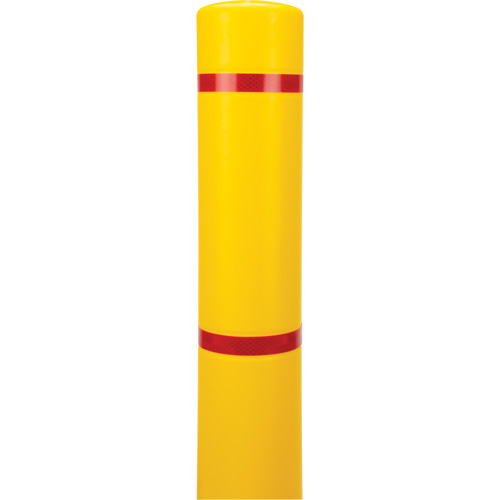 Capuchon en poly&eacute;thyl&egrave;ne pour borne de protection, 4-1/2" dia. x 64" l, Rouge/Jaune Oxymax Inc