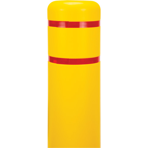Capuchon en poly&eacute;thyl&egrave;ne pour borne de protection, 6-5/8" dia. x 52" l, Rouge/Jaune Oxymax Inc