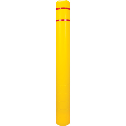 Capuchon en poly&eacute;thyl&egrave;ne pour borne de protection, 6-5/8" dia. x 60" l, Rouge/Jaune Oxymax Inc