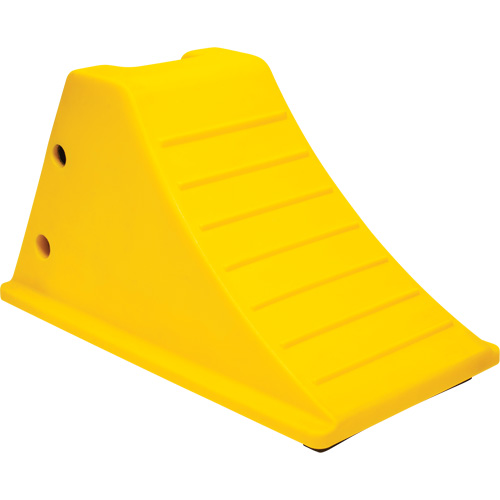 Wheel Chocks with Rubber Tread, Polyurethane, Yellow, 11-1/4" W x 21" D x 12-1/4" H Oxymax Inc