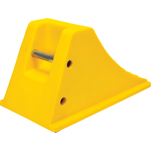 Wheel Chocks with Rubber Tread, Polyurethane, Yellow, 11-1/4" W x 21" D x 12-1/4" H Oxymax Inc