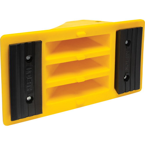 Wheel Chocks with Rubber Tread, Polyurethane, Yellow, 11-1/4" W x 21" D x 12-1/4" H Oxymax Inc