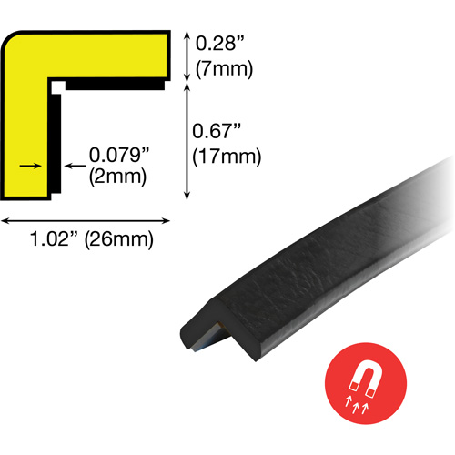 Magnetic E Profile Magnetic 1M Corner Protection Bumper Guard Oxymax Inc