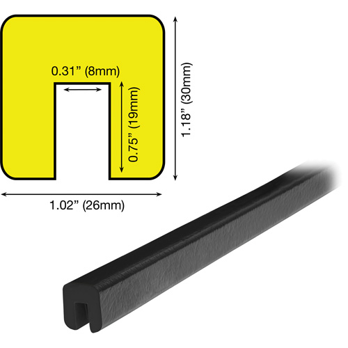 G Profile 5M Edge Protection Bumper Guard, 2' (0.6096 m) Long Oxymax Inc