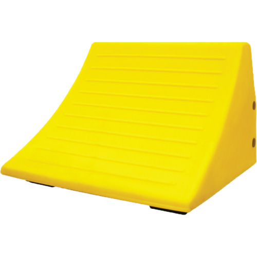70 Ton Large Equipment Wheel Chock with Handle, Urethane, Yellow Oxymax Inc