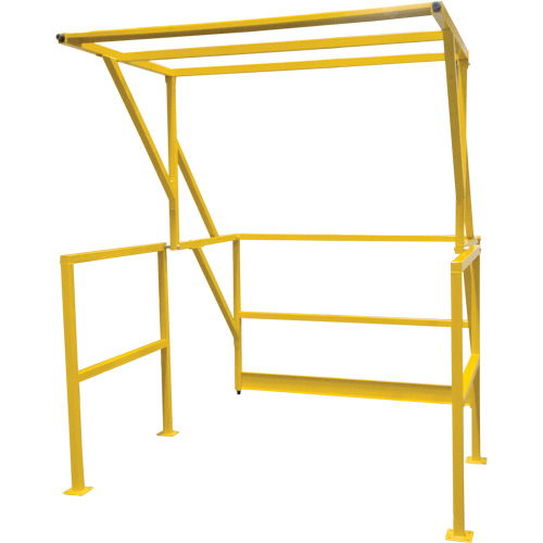 Barri&egrave;re de s&eacute;curit&eacute; pour mezzanine, 70" lo x 77" ha, 78" &eacute;lev&eacute;e, Jaune Oxymax Inc