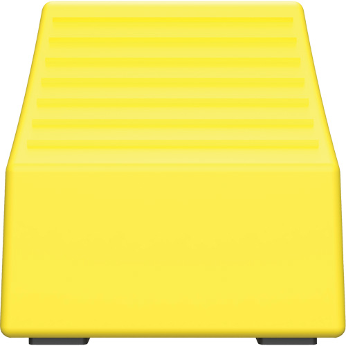 Cale de roue ultra-robuste pour l'exploitation mini&egrave;re Checkers Safety sans support, PEHD, Jaune, 14-1/2" la x 17-1/2" p x 16" h Oxymax Inc