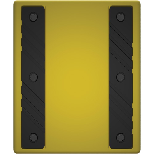 Cale de roue ultra-robuste pour l'exploitation mini&egrave;re Checkers Safety sans support, PEHD, Jaune, 14-1/2" la x 17-1/2" p x 16" h Oxymax Inc