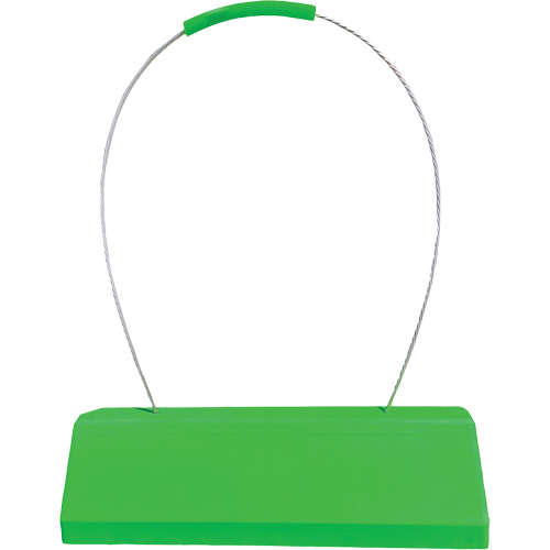 Checkers Safety SafeRay  Aircraft Wheel Chock with Ergonomic Cable Handle, Urethane, Fluorescent Green, 24" W x 8" D x 6" H Oxymax Inc