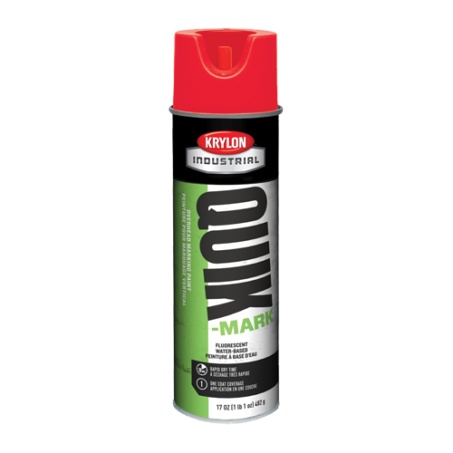Peinture de marquage industrielle &agrave; base d'eau pour le travail en hauteur Quik-Mark, 17 oz, Canette a&eacute;rosol Oxymax Inc