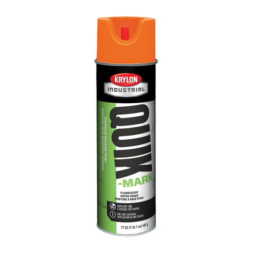 Peinture de marquage industrielle &agrave; base d'eau pour le travail en hauteur Quik-Mark, 17 oz, Canette a&eacute;rosol Oxymax Inc