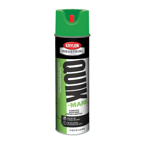 Peinture de marquage industrielle &agrave; base d'eau pour le travail en hauteur Quik-Mark, 17 oz, Canette a&eacute;rosol Oxymax Inc