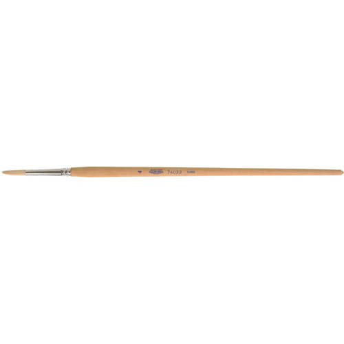 Pure White Bristle Round Marking Paint Brush, 7/32" Brush Width, White China, Wood Handle Oxymax Inc
