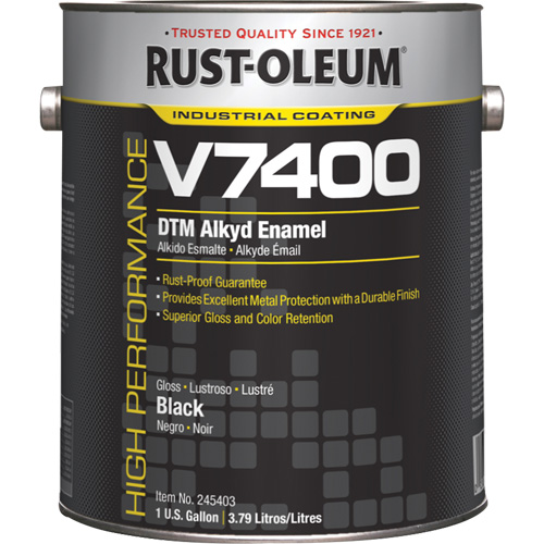High-Performance V7400 System 340 VOC DTM Alkyd Enamel, Black, High-Gloss, Gallon Oxymax Inc