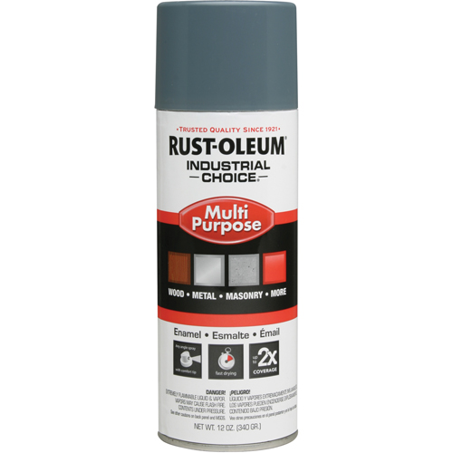 Industrial Choice&reg; 1600 System Multi-Purpose Enamel Spray Paint, Machine Grey, Gloss, 12 oz., Aerosol Can Oxymax Inc