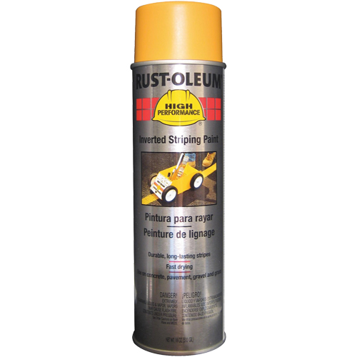 High Performance 2300 System Inverted Striping Spray Paint, Yellow, 18 oz., Aerosol Can Oxymax Inc
