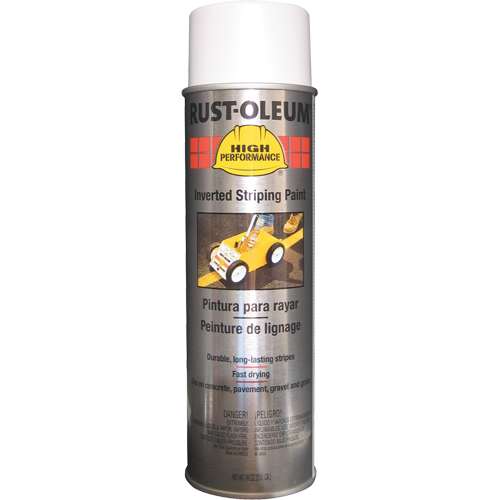 High Performance 2300 System Inverted Striping Spray Paint, White, 18 oz., Aerosol Can Oxymax Inc