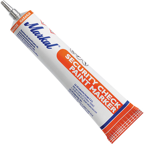 Security Check Paint Marker, 1.7 oz., Tube, Orange Oxymax Inc
