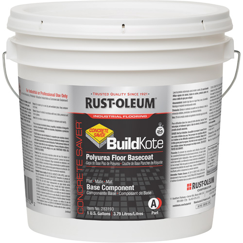 Concrete Saver&reg; BuildKote Polyurea Floor Coating Primer Part A, Pail, Clear/Tint Base Oxymax Inc