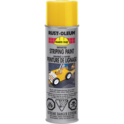 Peinture de lignage en a&eacute;rosol, Jaune, Canette a&eacute;rosol Oxymax Inc
