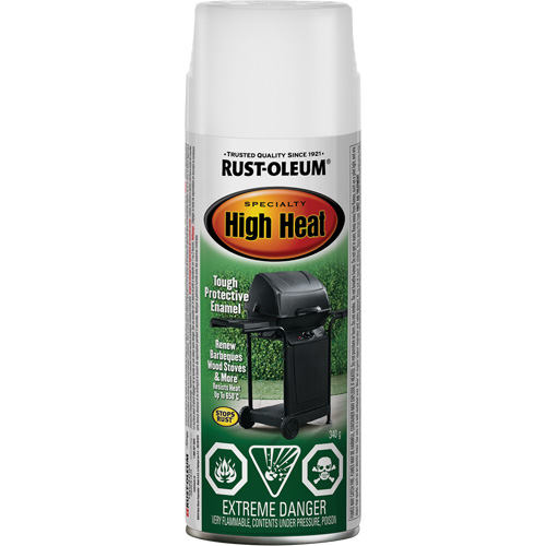 Specialty High Heat Enamel Spray Paint, Aerosol Can, White Oxymax Inc