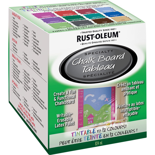 Specialty Chalk Board Paint, 824 ml, Kit, Tint Base Oxymax Inc