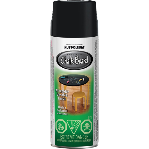 Specialty Chalk Board Paint, Aerosol Can, Black Oxymax Inc