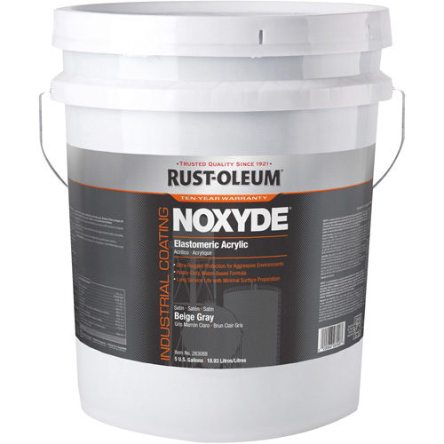 Rev&ecirc;tement acrylique &eacute;lastom&egrave;re Noxyde, 5 gal., Seau, Gris Oxymax Inc