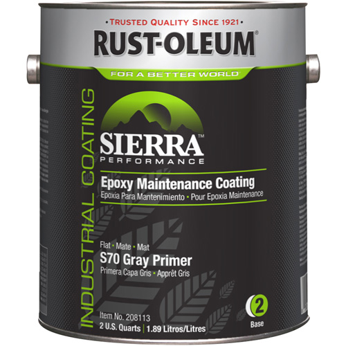 Appr&ecirc;t acrylique &eacute;poxydique &agrave; base d'eau Sierra Performance S70/S71, Gallon, Gris Oxymax Inc