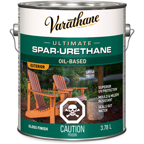 Varathane&reg; Diamond Outdoor Wood Finish, 3.78 L, Clear, Gloss Oxymax Inc