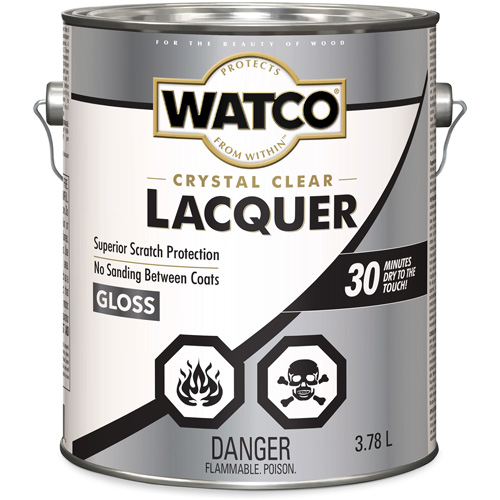 Watco&reg; Lacquer Wood Finish, 3.78 L, Clear, Gloss Oxymax Inc