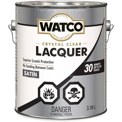 Laque pour bois Watco, 3,78 L, Transparent, Satin Oxymax Inc