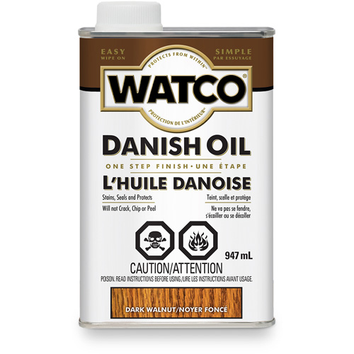 Watco&reg; Danish Oil, 947 ml, Dark Walnut, Transparent Oxymax Inc
