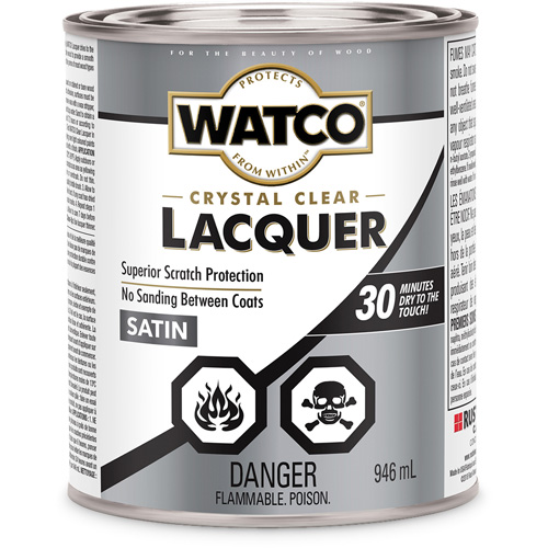 Laque pour bois Watco, 946 ml, Transparent, Satin Oxymax Inc