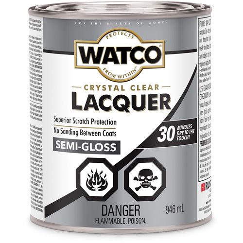 Watco&reg; Lacquer Wood Finish, 946 ml, Clear, Semi-Gloss Oxymax Inc