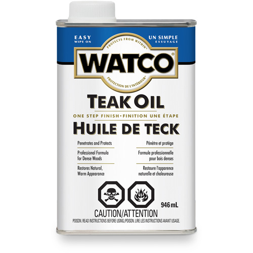 Watco&reg; Teak Oil, 946 ml, Clear, Transparent Oxymax Inc