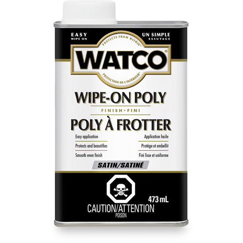 Teinture &agrave; essuyage en poly Watco, 473 ml, Transparent, Satin Oxymax Inc