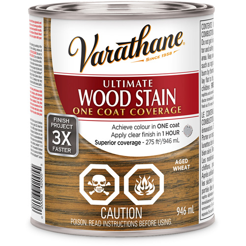 Varathane&reg; Ultimate Wood Stain, 946 ml, Aged Wheat Oxymax Inc