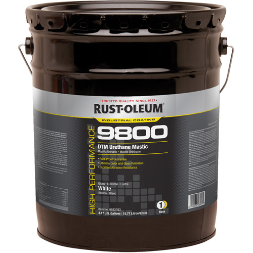 9800 System DTM Urethane Mastic, 5 gal., White, High-Gloss Oxymax Inc