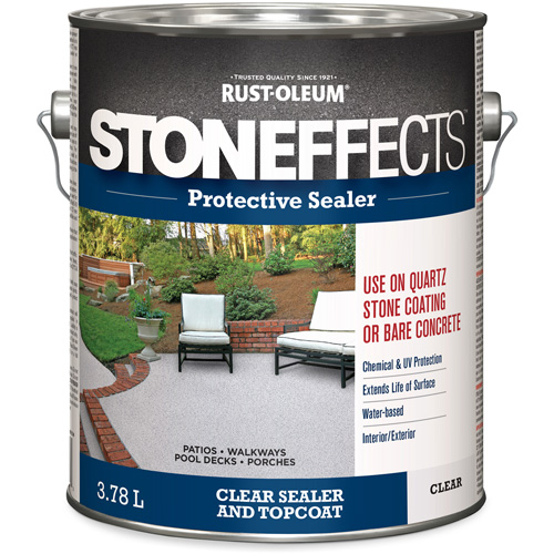 Produit d'&eacute;tanch&eacute;ifi&eacute; protecteur pour b&eacute;ton Stoneffects, 3,78 L, &agrave; l'eau, Transparent, Transparent Oxymax Inc