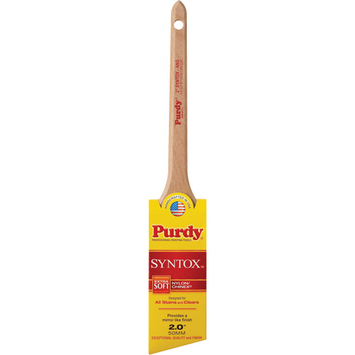 Syntox Angular Brush, Synthetic, Wood Handle, 2" Width Oxymax Inc